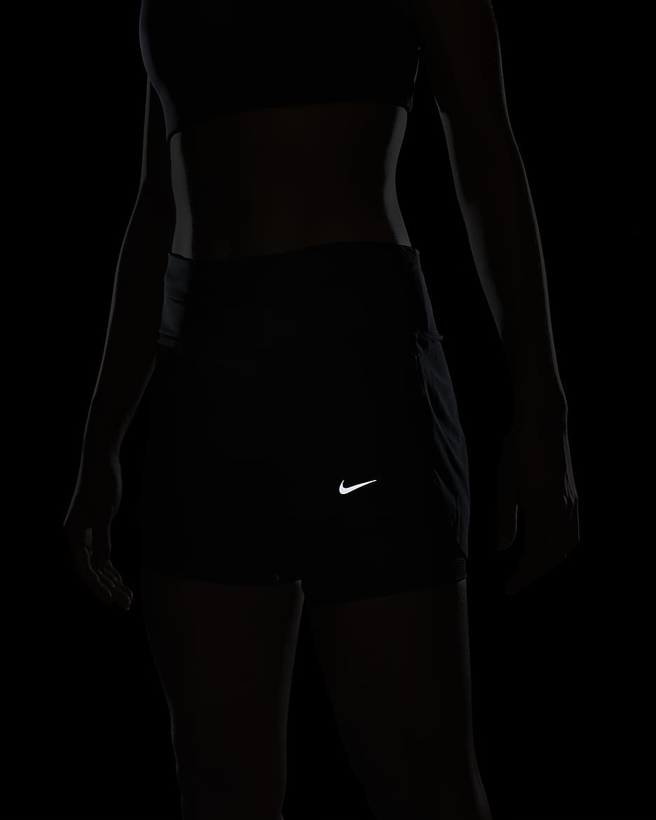 Nike Dri Fit Swift Women s Mid Rise 3 2 in 1 Running Shorts with Pockets